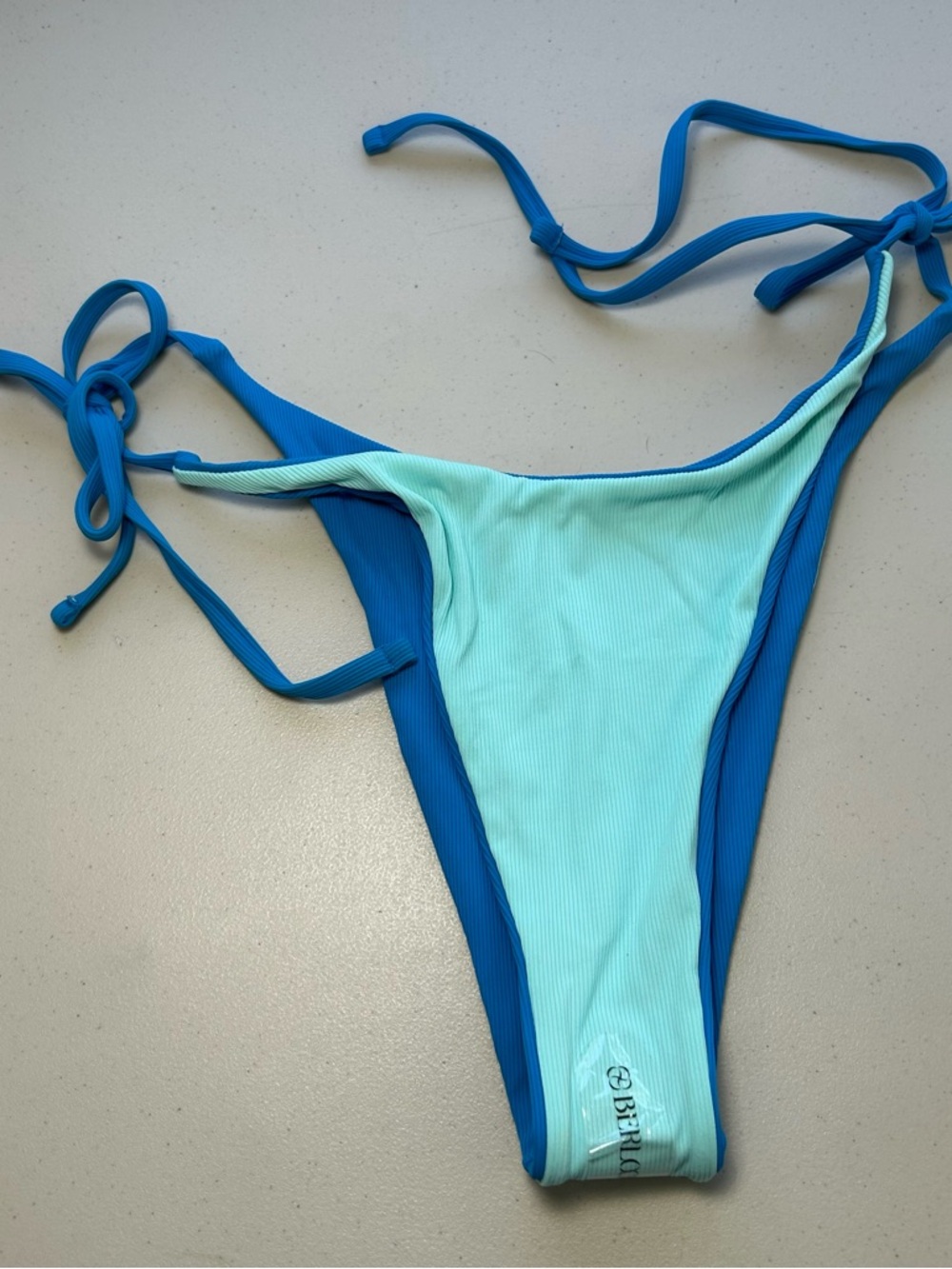 Berlook Blue Bikini Bottom Large Reversible New - Picture 2 of 10